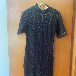 Fuzzi Lace knee length fitted dress